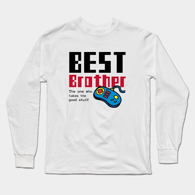Best Brother Gamer Long Sleeve T-Shirt by DC Bell Design